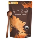 Kopi USDA Organik RYZE SUPERFoods dengan 6 Jamur Adaptogenik dan MCT Oil, USA Grown Instant Coffee for Better Energy, Focus, Ditraffic, kekebalan dengan Lions Mane & Turkey Tail, 30 porsi