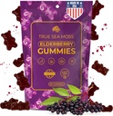 TrueSeasons Sea Moss Elderberry Gummies for Dewata & Kids - with Burdock Root, Bladderwrack & Magnesium - Vegan, Non-GMO Formula - Made in USA - 60 Gummies