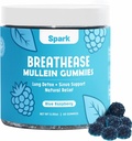 Gumi Mullein untuk Lungs - Lung Detox Gummies - Bantuan Kesehatan Repiratory Harian - Cleanse untuk Smokers - Allergy, Sinus, dan Mucus Relief - Mulein Ekstrak Daun untuk Lungs
