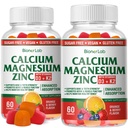 BionerLab Kalsium Magnesium Zinc Gummies dengan Vitamin D3 & K2 - Potensi Tinggi Enhanced Absorpsi - Orange dan Berry Flavored
