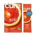 Cure Hidration 134; Plant-Based Electrolyte Drink Mix 124; No Added Sugar 14; Dehydration Relief Powder Made with Coconut Water 124; Nor-GMO 124; Vegan 124; Box of 8 Packets - Blood Orange