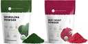 Kate Powder Organik Spirulina dan Beet Root Powder Bundle
