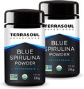 Bubuk Spirulina Biru Super Terrasoul (dalam Miron Glass Jar): 2 Oz (2 Pack)