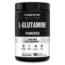 Jacked Factory L-Glutamine Powder 100 - Vegan Fermented L Glutamine Suplement for Post Workout Muscle Recovery, Imunity, Digetical Health 124; No Artificial Filler - Unflashed