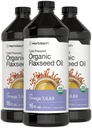 Horbäach Organic Flaxseed Oil 124; 3 Pack 124; 16 fl oz Setiap orang 124; Dingin Menekan 124; dengan Omega 3, 6, 9 124; Vegetarian, Non-GMO, Gluten Free Liquid