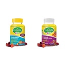 Cultuelle Kid Probiotic Gummies for Ages 2 + - Peach-Orange & Mixed Berry Flavors & Daily Probiotic for Kids + Veggie Fiber Gummies (Ages 3 +) - 60 Count - Digeptical