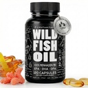 Wild Foods Omega 3 Oil Suplement, 120 Capsules (1 pk): Wild Caught, Burpless, Odorless, Non-GMO, Gluten Free 124; DPA, DHA, EPA Triple Energy Heart & Joint Nutrition for Women & Men
