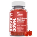 Dr. Tobias Apple Cider Vinegar Gummies with The Mother, 500mg ACV per Serving, Plus Folate, B6, B12 & Iodine, Support Digetical Health, Gut Cleanse & Detox, Vegan, 60 Gummies