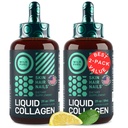 Liquid Collagen Peptides dengan Biotin Drops - 30.000mcg Liquid for Women and Men plus Biotin - Youthful Skin, Hair Growth, Strong Nails - Hair Vitamin for Hair Loss - Lemon Flavor - 2x2oz
