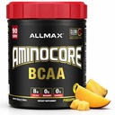 ALLMAX NASTition AMINOCORE BCAA, Pineapple Mangga - 945 g Powder - 8.18 Grams Branched Chain Acids Per Serving - dengan B Vitamin - Tidak ada Filler atau None-BCAA Aminos - Sugar Free - 90 Servings