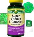 Super Vitamin B- Kompleks 100 Tablet Dieter Bundle Exclusive Better Lig & Spring Guide + Weekly Pill Organize (3 Item)