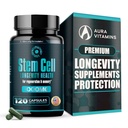 Suplemen Sel Remium Premium 1.000mg (120 Caps) Boost Immunity, Mengurangi Soreness Gabungan, Dukung Antial & Umur Panjang dengan Spirulina & Chlorella untuk Vitalitas, Celulas Madre Kesehatan Formula