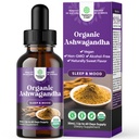 USDA Organik Ashwagandha Liquid Drops - Ashwagandha Root Extract for Stress and Mood Dukungan - Delicious Pure Adaptogen Drops for Dewasa - Alcohol- Free Herbal Tictures - 30 ml Botol