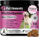 Dog Multivitamin Max Kekuatan - 15 dalam 1 Vitamin for Health & Heart - Esensials Fish Oil, Glukoshamine, Progories, Omega Fish Oil - Suplemen Multivitamin untuk Skin and Coat