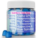 Alpha GPC Huperzine A Phosfatidyline Serine L-Theanine Blue Spirulina Bioperin Gummies, Alpha- GPC HuperzineA Phosfatidyl Serine L Theanine Suplemen, Powder Capsules Cafid Suplemen Alf.