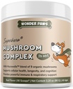 Wonder Paws Immune Duponder Mushroom for Dogs - Organic Mushroom Complex for Imunion, Cognition, Cellular Health, Longage - With Turkey Tail Mushroom for Dogs, Reishi & Lions Mane - 90 Scoops