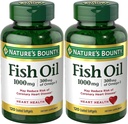 Nature 's Bounty Fish Oil (Odorless) 1000 Mg, 240 Softgels (2 X 120 Menghitung Botol)