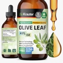 BIO KRAUTER Olive Leaf Extract Liquid - Olive Leaf Taincture for Imune Dukung - Alkohol dan Gula Free - Vegan Drops 4 Fl.Oz.