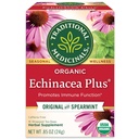 Tradisional Medicinals Organic Echinacea Plus dengan Spearmint Herbal Tea, Promotes Immune Fungsi, (Paket 1) - 16 Tea Bags
