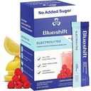 Blustoft Electrolytes - Natural Electrolytes Powder Pawder, Paket Hidration Organik, Electrolite Drink dengan No Sugar, Single Serve Pack - Lemon Raspberry Flavor, Powder Sticks (10 Pack)