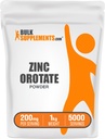 BulkSuplements.com Zinc Ocpin Powder - Zinc Minemary Suplemen, untuk Dukungan Imune - Gluten Free, 200mg per Serving, 1kg (2.2 lbs) (Pack of 1)