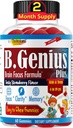 B.Genius Calming Ashwagandha Gummies for Kids and Teens 124; Calm Sleep and Relax Mood 124; Kids Gummies for Daily Focus 124; All Natural Vegan Raspberry Flavor, Non-GMO, Third- Party Tested 124; 60 Ct