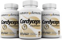 Cordyceps Mushroom - 8: 1 Ekstraksi - 100mg Per Serving - 3 Pack - Support Imune, Respiratory & Kidney Health - 180 Tablet - Non-GMO, Gluten- Free