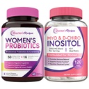 Dokter 's Recepes Women' s Progories and Inositol Bundle - Gut, Vaginal, Urinary & Reproduktif Kesehatan untuk Perempuan