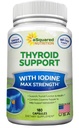 ASquared Nutrition Premium Thyroid Suplemen dukungan dengan Iodin (180 Kapsul)