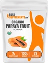 BulkSuplements.com Organic Papaya Frupder - Flavoring Powder, Sourced from Carica Pepaya Fruit - Gluten Free, 3g per Serving, 100g (3.5 oz) (Paket 1)