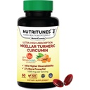 Suplemen Curcumin Turmeric 1000mg untuk Dukungan Gabungan - 185x Bioavailable & High Absorpsi dengan Teknologi Novaloul - 60 NutriCumin Softgels