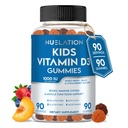 Anak-anak Vitamin D Gummies (90 Hari Supply) Vitamin D3 untuk Anak-anak (100IU) untuk mendukung Strucutre, Fungsi Otot & Sistem Imune. Lezat & Vegetarian Gummy Vitamin D