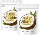 D3 + K2 Coconut Oil Soft Gels, Vitamin D3 100.000 iu plus K2 (MK-7) 200 mcg, Vitamin D3 K2 Suftgels, Replenish Vitamin D3 K2 Koconut Oil Softgels 300 Gels