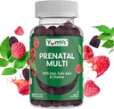 YumVs Prenatal Gummies for Women - Prenatal Vitamin for Women with Folic Acid, Iron & Chooline - Vegetarian & Kosher Pregnancy Vitamin - Womens Prenatal Multivitamin dengan A C D3 E B6 B12 (60 Count)