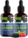 Organ Elderberry Syrup, 60 Day Supply, Black Liquid Drops for Immune Dups, Sambucus Elderberry Syrup - Cair Ekstraksi untuk Anak-anak & Dewasa - Ekstra Kekuatan (2 Pack)