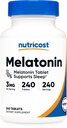 Nutricloses Melonatin 3mg, 240 Tablet - 3mg Per Serving, Non-GMO, Gluten Free