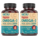 DEVA Vegan Omega-3 DHA-EPA, dari Micro Algae, Delayed Rilis, 90 Vegan Capsules (Paket 2)