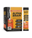 ONNIT Alpha Brain Instant Peach Flavor - Nootropic Brain Booster Memory Suplemen - for Focus, Energy & Clarity - Alpha GPC Choline, Catt Claw, L- Theanine, Babopa - 30ct