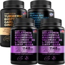 MEDCHOICE Turmeric & Ginger (120ct), Sleep Melonatin (180ct), and Nootropic Brain (60ct) Suplemen Bundle - Wellness Trio for Brain, & Imune Support - Vegan, NON-GMO, Gluten- Free