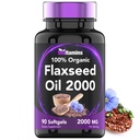tnvitamin Organic Flaxseed Oil Softgels: 2000 mg - 90 Softgels 124; Tinggi di Omegaga- 3 Acids Gendut 124; Flaxseed Suflement Minyak Perempuan & Men 124; Non-GMO