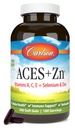 Carlson - ACES + Zn, Vitamin A, C, E + Selenium & Zinc, Multivitamin with Zinc, Cellular Health & Imune Dukung, Selenium Multivitamin, Antioksidant, 360 Softgels