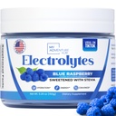 Zero Sugar - Blue Raspberry Electrolytes Powder - Menyegarkan Hidration - Caffeine Free Energy - All Natural Ingreations - Vegan, Keto dan Paleo - Sugar Free Electrolite Powder Drinder Drink Mix - 37