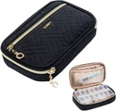 BAGSFY Pill Organizer Case 2 Times a Day- Weekly Medicine Organizer Travel Pill Box dengan Kontainer Kasus Obat-obatan Tersisa 7 Hari untuk Minyak Ikan, Vitamin, Suplemen
