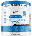 Keto Vitals Unflashted Electrolite Powder 124; Keto- Friendly Electrolite dengan Potasium, Magnesium, Sodium, Kalsium 124; Keto Electrolite Sux124; Sugar- Free, Zero Calories, Zero Carbs