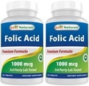 Terbaik Acid Folic 1000 mcg (Vitamin B9), 240 Tablet (1000 mcg (Paket 2)))