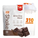 310 Nutrition All- inone Meal Replacement Shake / Shaker Cup Starter Kit - High Protein Fiber Rich Vegan Superfood Blend - Sugar- Free, Keto & Paleo Frid, Low Carb - Chocolate Bliss 14 srv