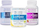 Relaxium Sleep 124; 60 Capsule + Sleep Quick Melts + Gummies (Family Pack Sleep Bundle)