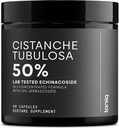 Cistanche Tubulosa Extract - Potency Tinggi Ultra 10: 1 Ekstrak dengan 50% Echinacoside & 10% Verbascoside - Sangat berkonsentrasi - Test Lab Partai - 60 Kapsul