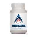 Ayush Herbs Thyro-M - Thyroid Dukungan bagi Women & Men, Thyroid Kesehatan, Thyroid Care with L Tyrosine, Ashwagandha, Kelp, Natural Energy Support - 120 Vegetarian Capsules (1 Count)